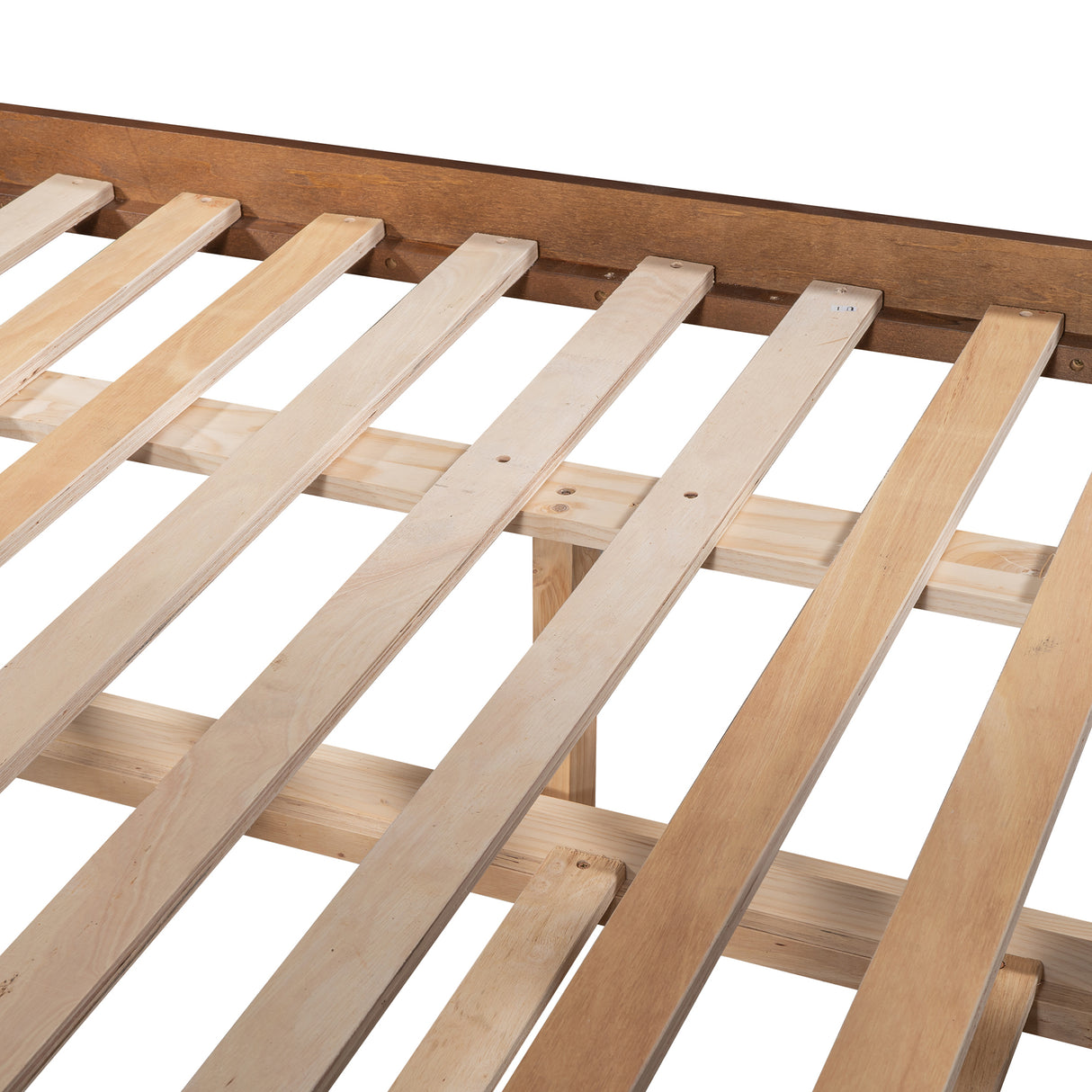 Full Over Full Bunk Bed with Twin Size Trundle, Walnut ( old sku: LP000250AAL) - Home Elegance USA