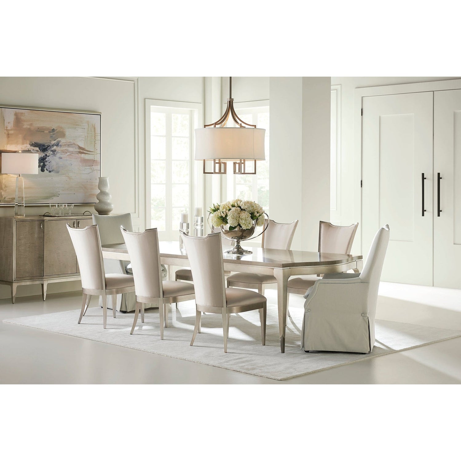 Caracole On A Silver Platter Dining Table - Home Elegance USA