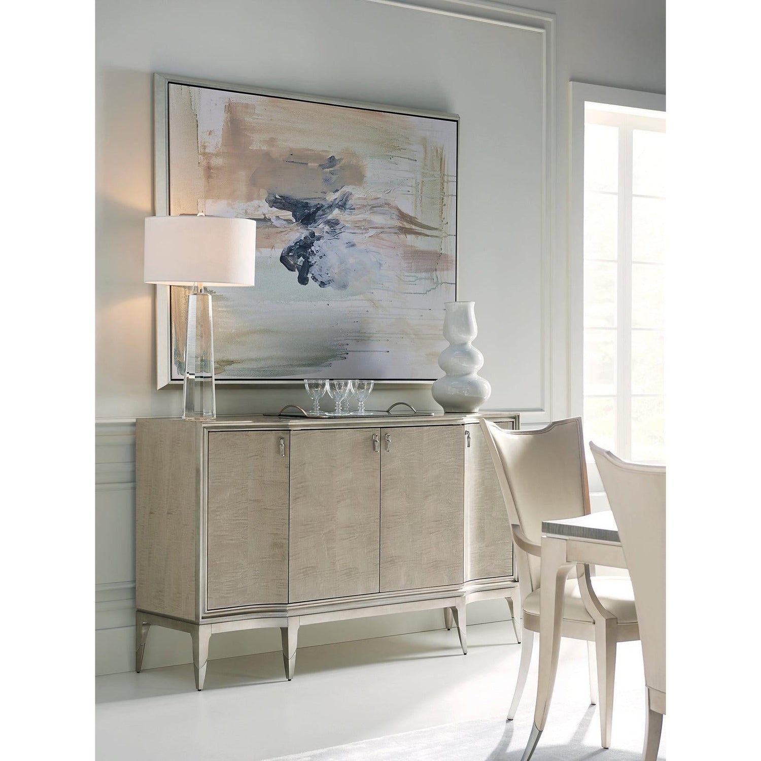 Caracole On A Silver Platter Dining Table - Home Elegance USA