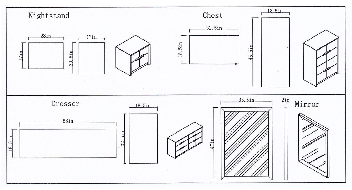 J&M Furniture - Copenhagen 3 Piece Queen Bedroom Set - 18777-Q-3Set