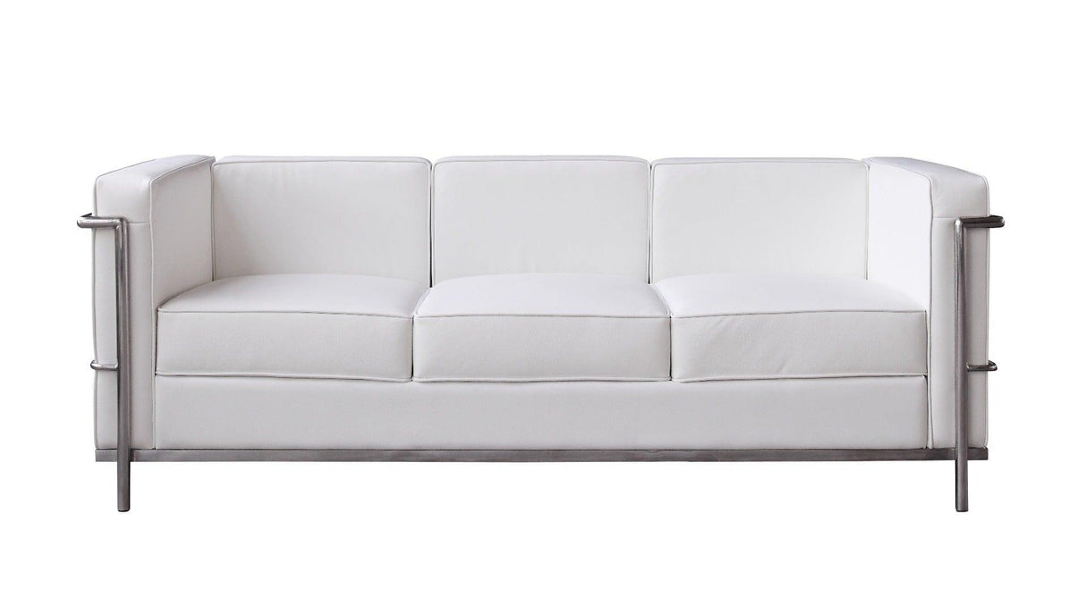 Cour Italian Leather Sofa In White - 176551 - S - W | J&M | Home Elegance USA