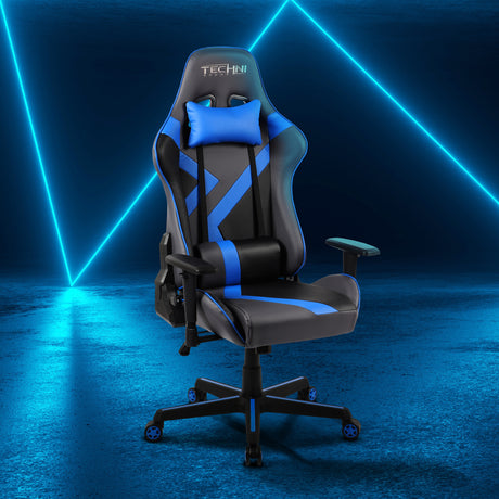 Techni Sport TS-70 Office-PC Gaming Chair, Blue - Home Elegance USA