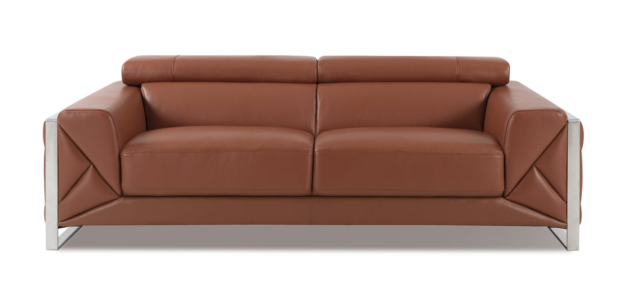 Global United Top Grain Italian Leather Sofa - Home Elegance USA