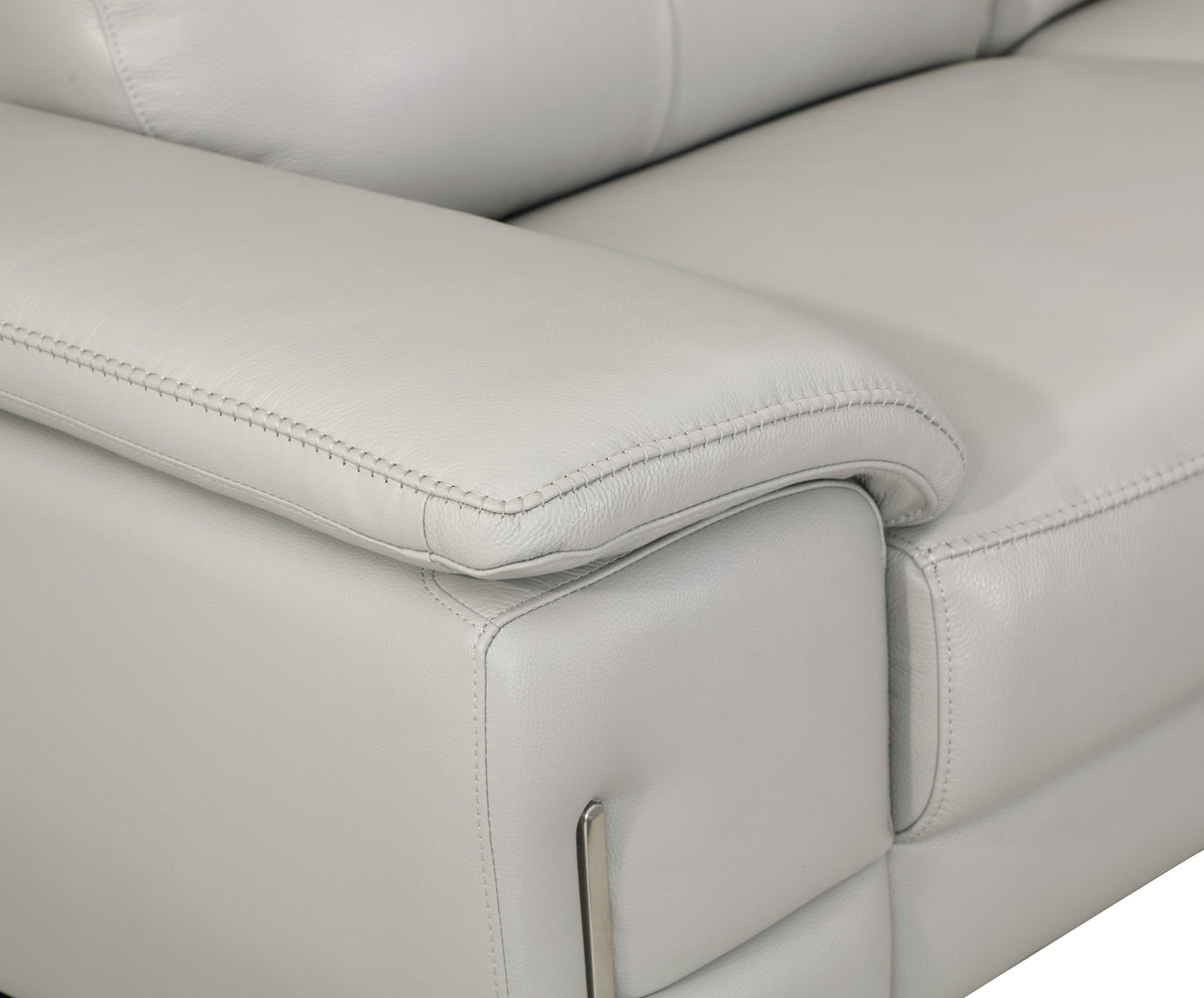 Global United Top Grain Italian Leather Loveseat Home Elegance USA