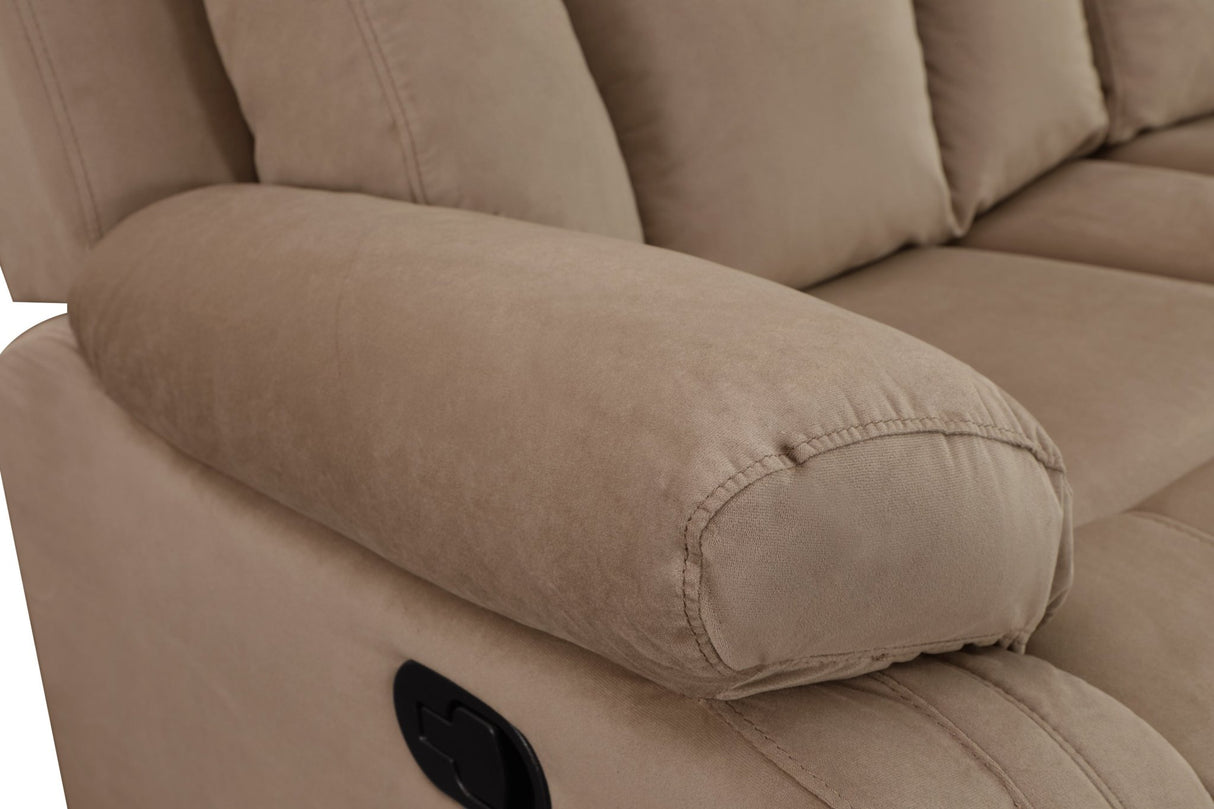 Global United Transitional Microfiber Fabric Sofa