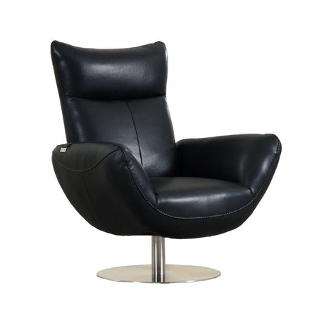 Global United 22" Modern Genuine Italian Leather Lounge Chair Home Elegance USA