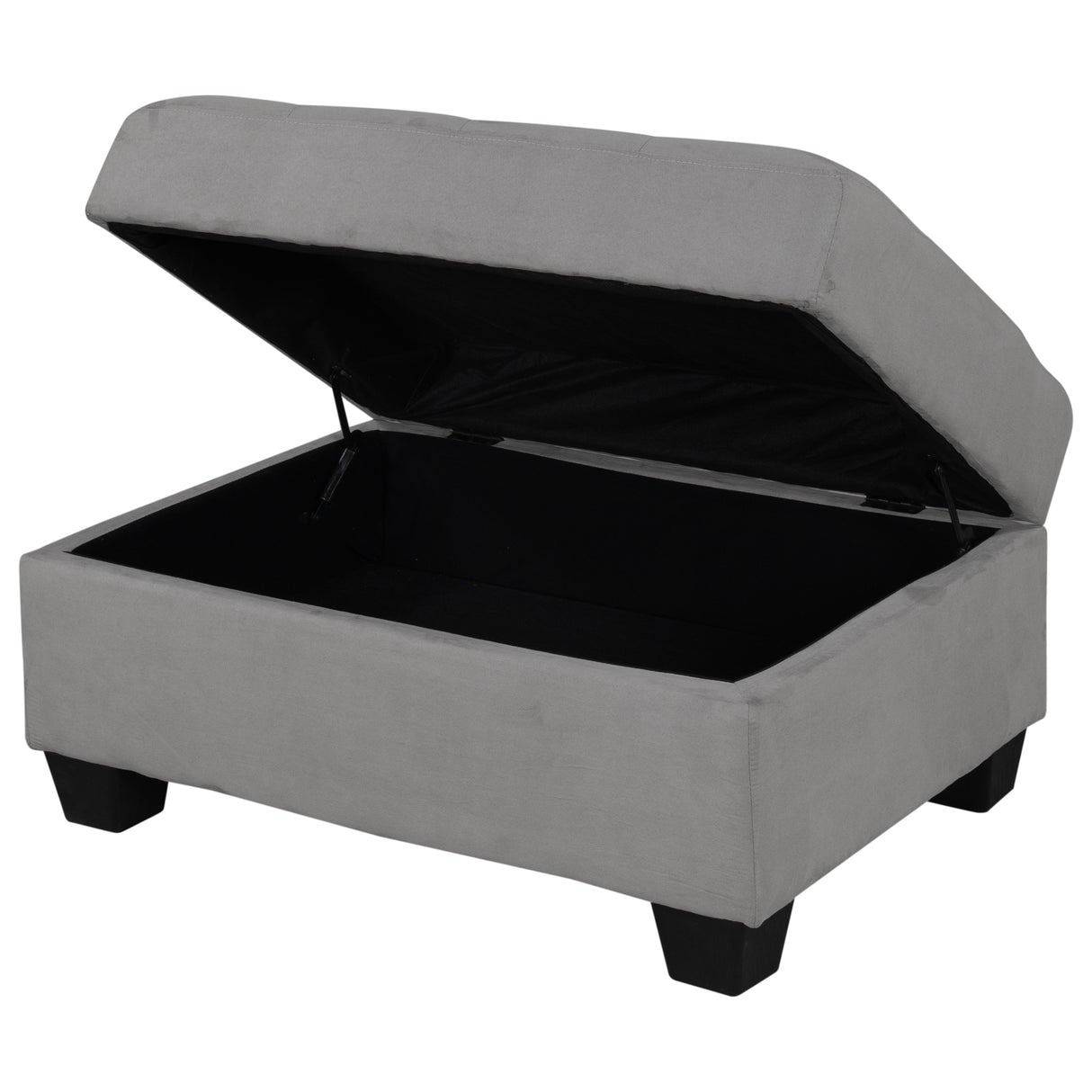 Orisfur. Modern Sectional Sofa with Reversible Chaise, L Shaped Couch Set with Storage Ottoman and Two Cup Holders for Living Room - Home Elegance USA