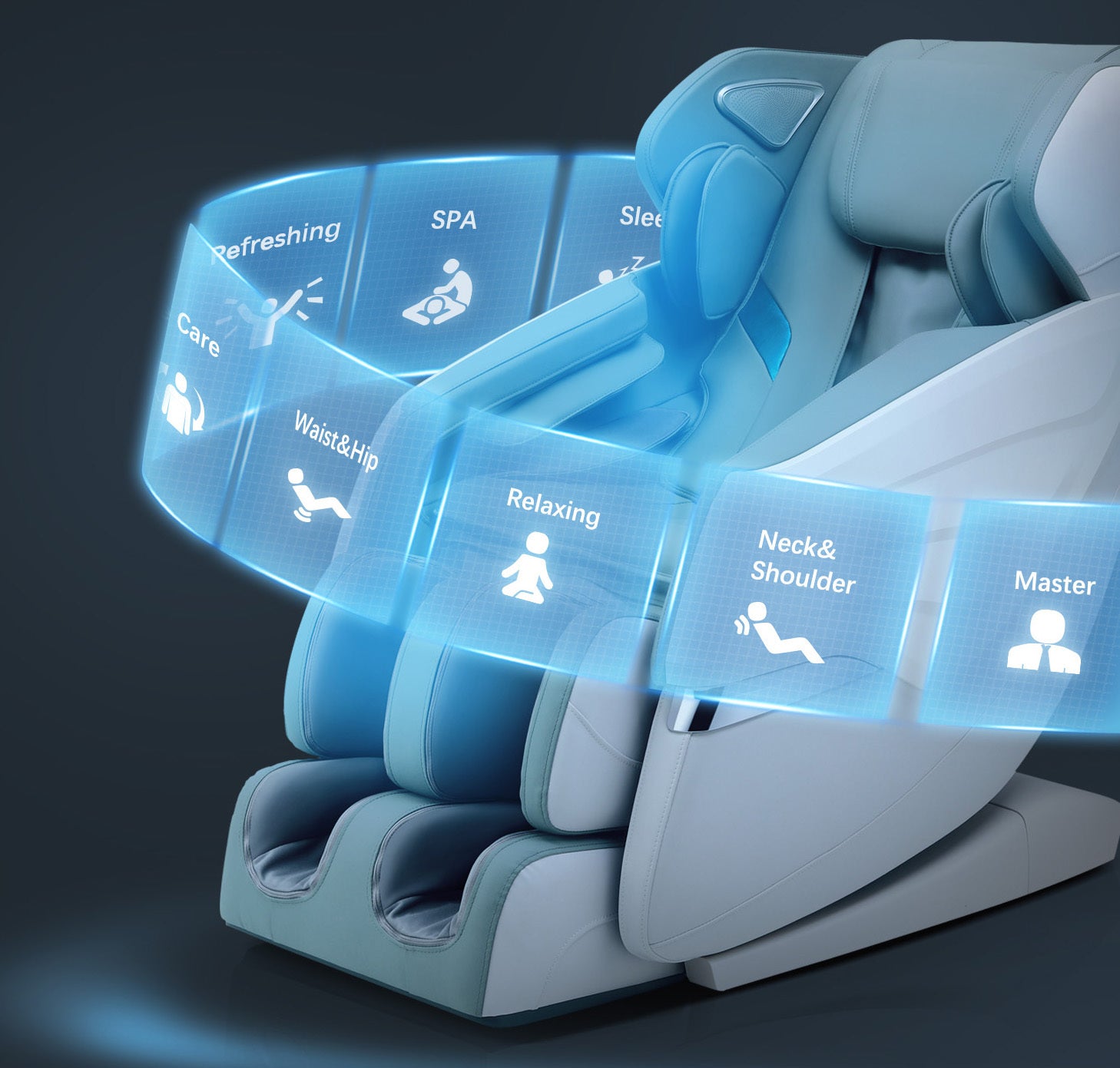 Massage Chairs SL Track Full Body Massage Recliner with Foot Roller,Airbag Massage,Zero Gravity, Bluetooth Speaker Black Home Elegance USA