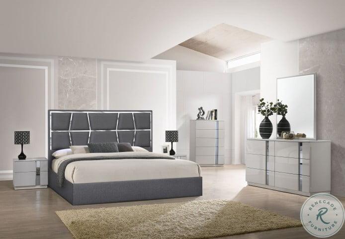 Degas King Bed In Charcoal - 18720K | J&M | Home Elegance USA