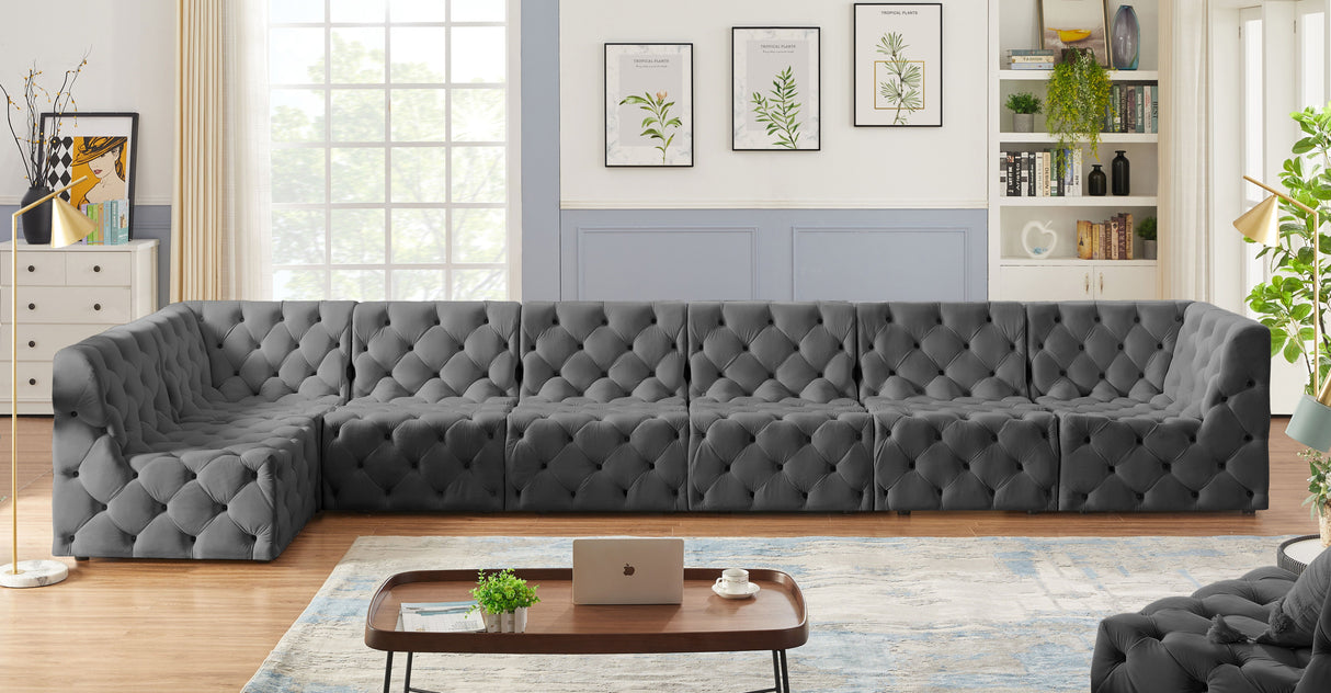 Tuft - Modular Sectional 7 Piece - Gray - Home Elegance USA