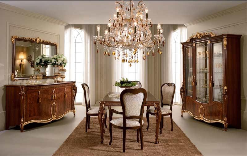 Arredoclassic Italy Donatello 10 Piece Rectangular Dining Table Set W - 1 Extension - Donatellodt - 10Set | ESF | Home Elegance USA