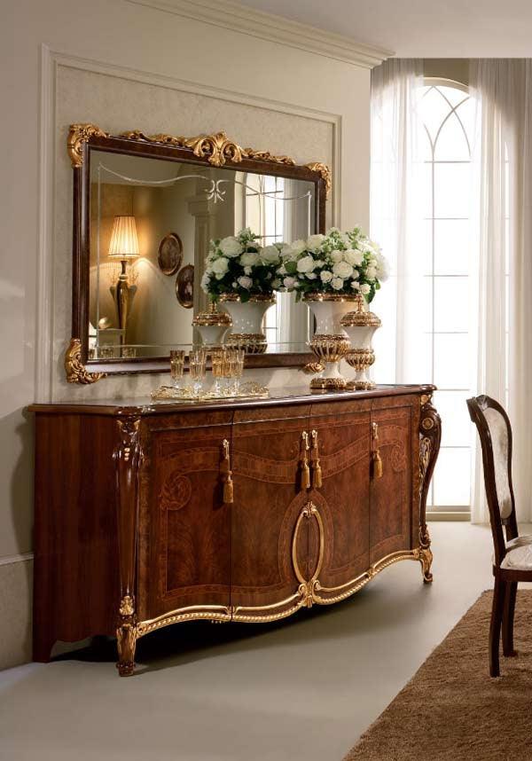 Arredoclassic Italy Donatello 4 - Door Buffet With Mirror - Donatello4Bm | ESF | Home Elegance USA