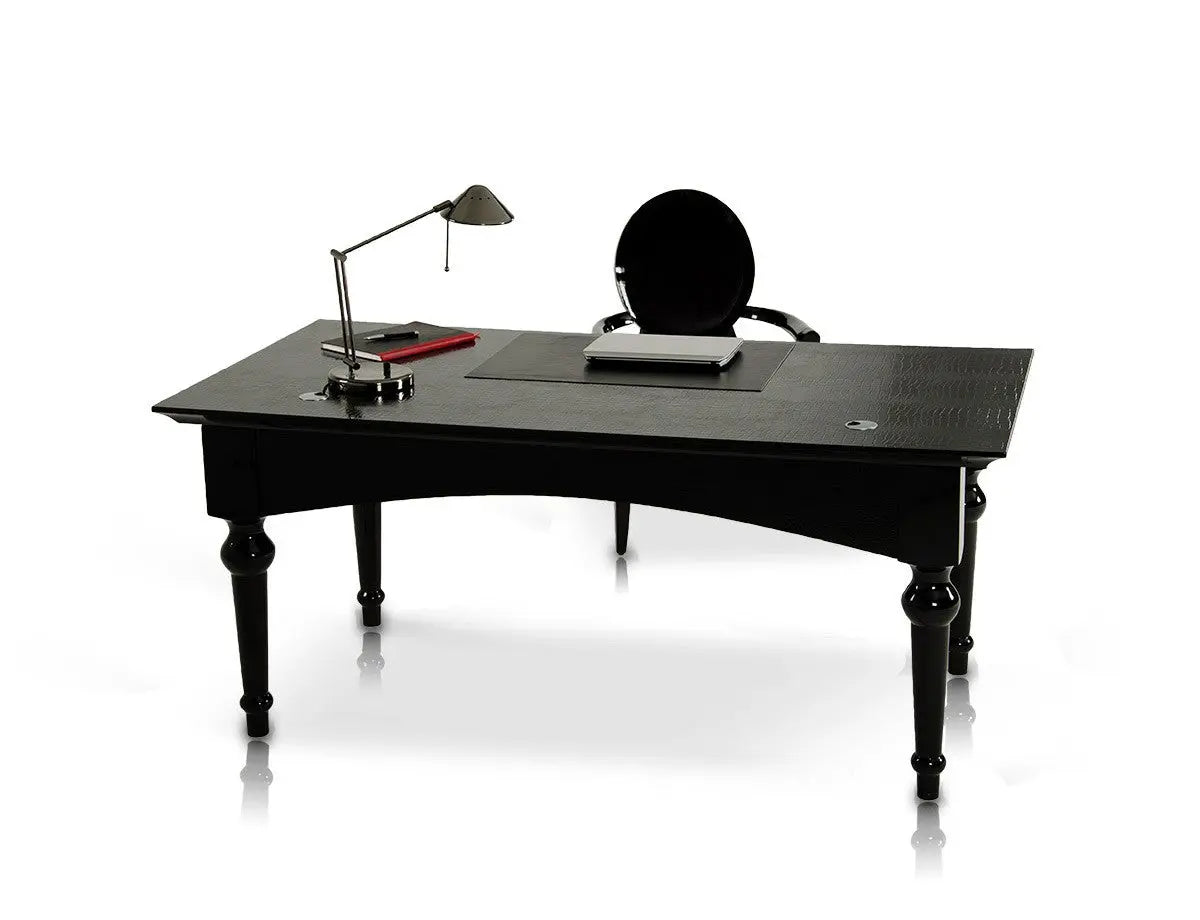 Aa701 - 180 Armani Black Lacquer Crocodile Desk Vgunaa701 - 180 | Home Elegance USA