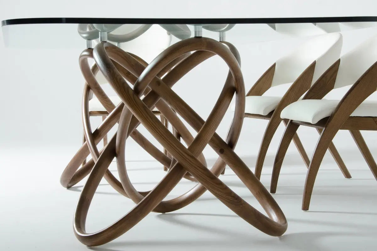 Vig Furniture - Modrest Mason & Lucas Modern Walnut Dining Table Set - Vgcsmason-Set