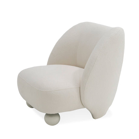 Divani Casa Duran - Contemporary White Fabric Accent Chair | Home Elegance USA