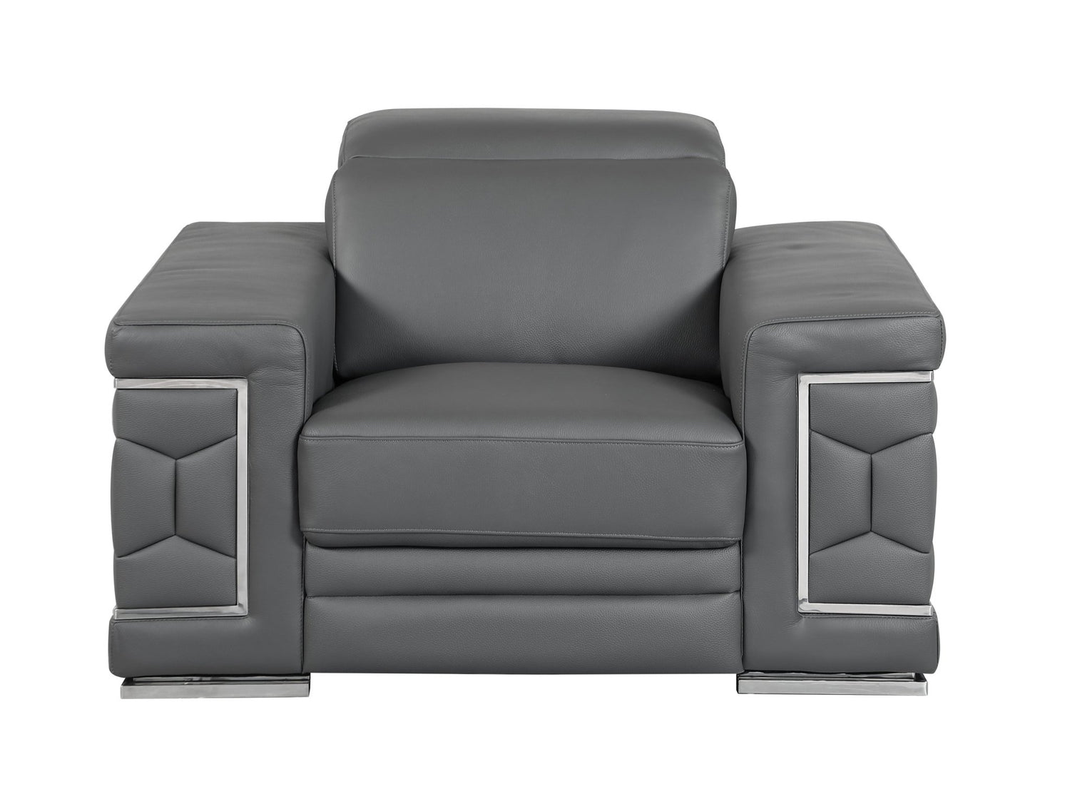 Top Grain Italian Leather Chair - Home Elegance USA