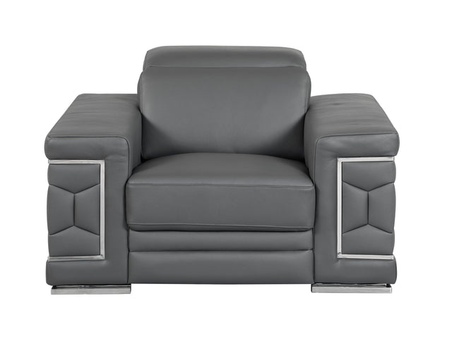 Top Grain Italian Leather Chair - Home Elegance USA