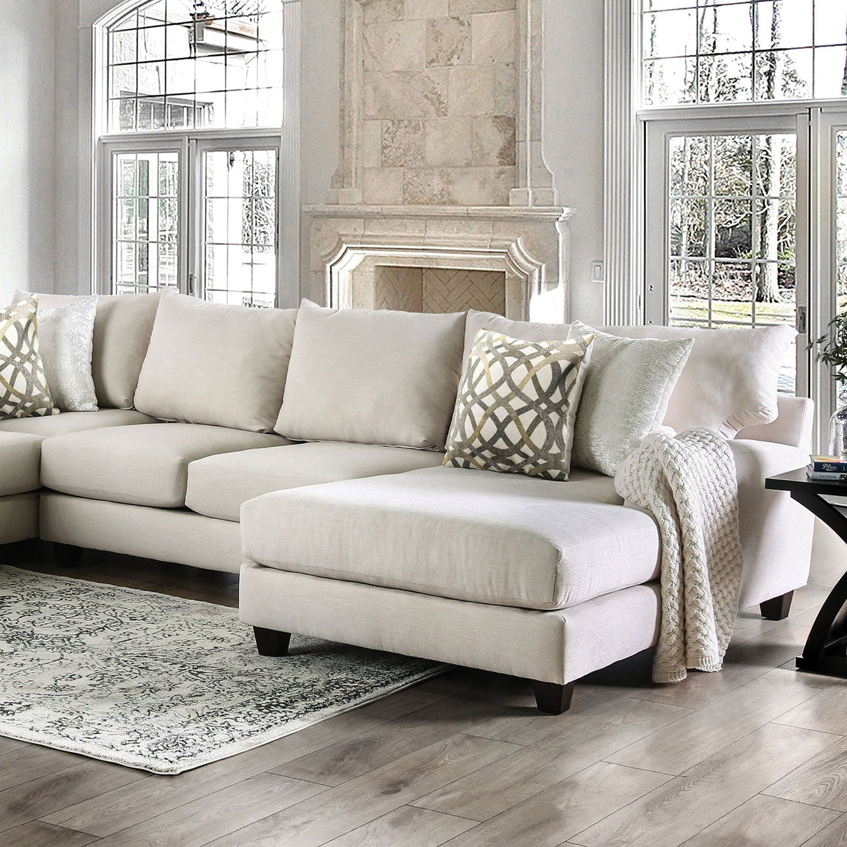 Abilene - Sectional - Beige | Home Elegance USA