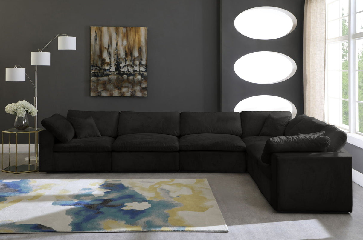 Cozy - Modular Sectional Cloud - Black - Modern & Contemporary | Home Elegance USA