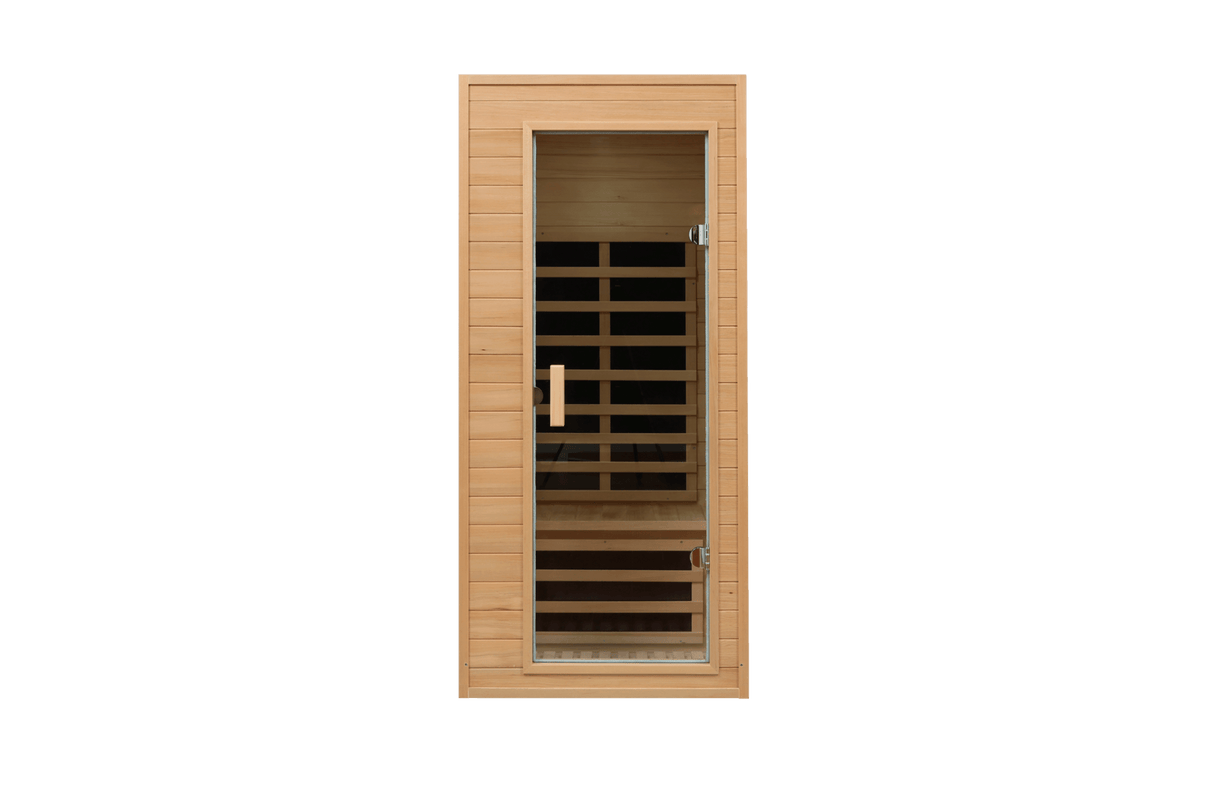 One person standard hemlock far infrared indoor sauna room