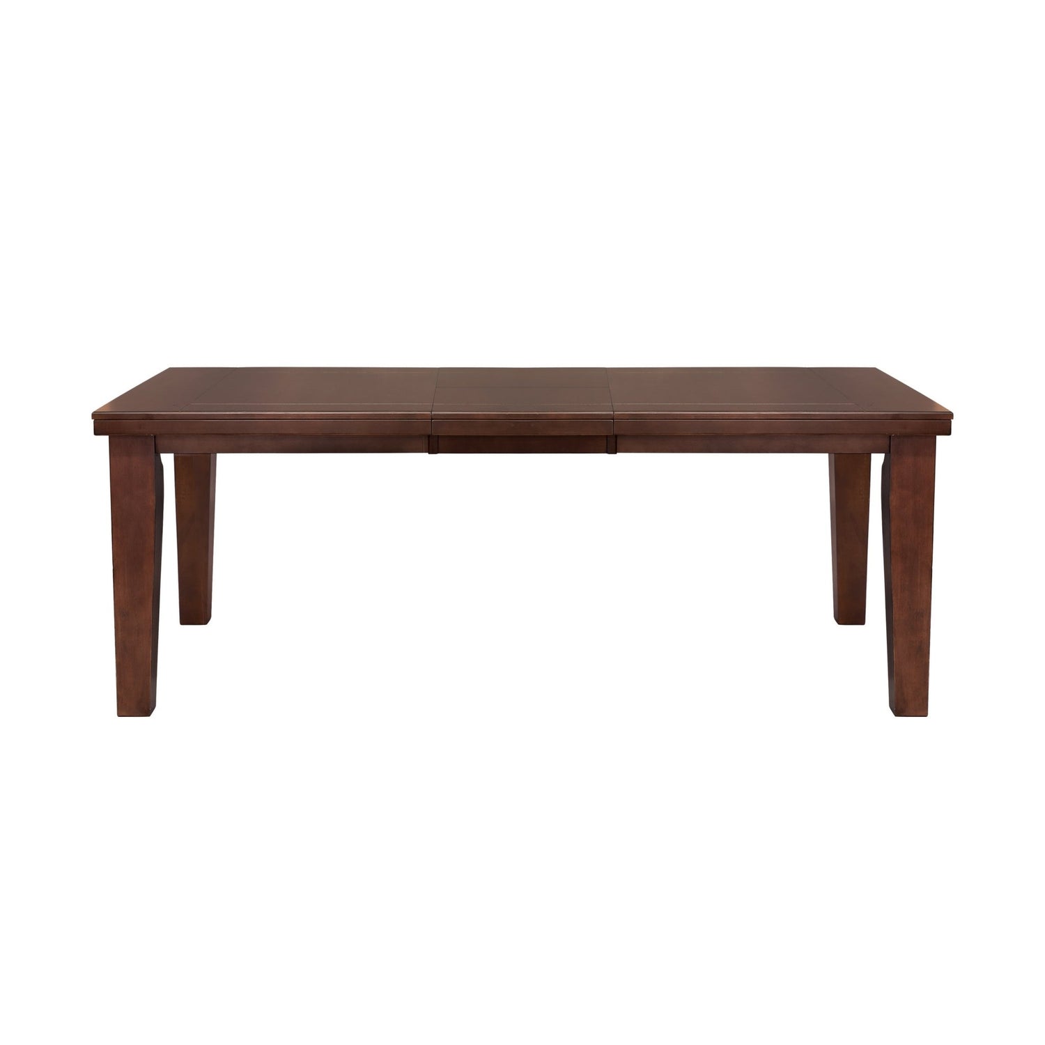Contemporary Dark Oak Finish Dining 5pc Set Table w Self-Storing Leaf and 4x Side Chairs Solid Clean Lines Design Furniture - Home Elegance USA