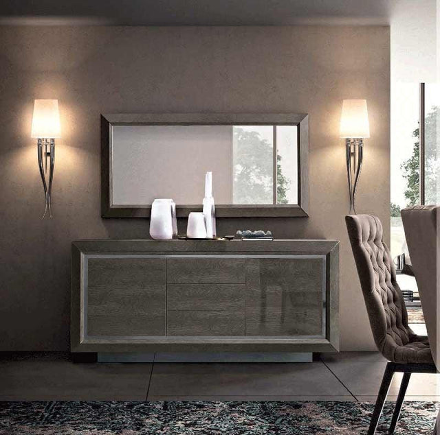 Camelgroup Italy 3 Door Wooden Buffet With Mirror - Elitedt3Dwbm | ESF | Home Elegance USA