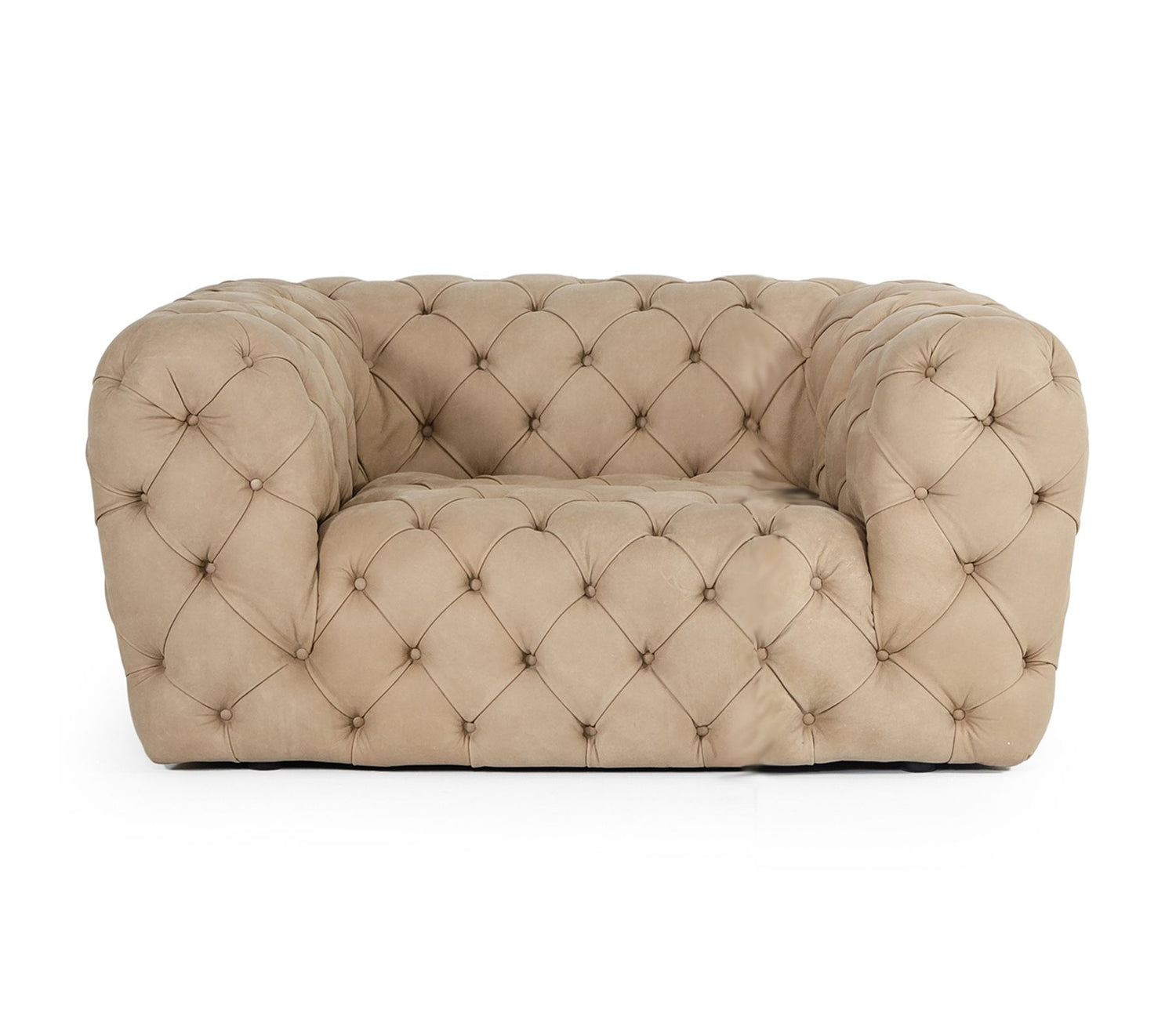 Vig Furniture Lamod Italia Ellington - Italian Beige Nubuck Leather Accent Chair