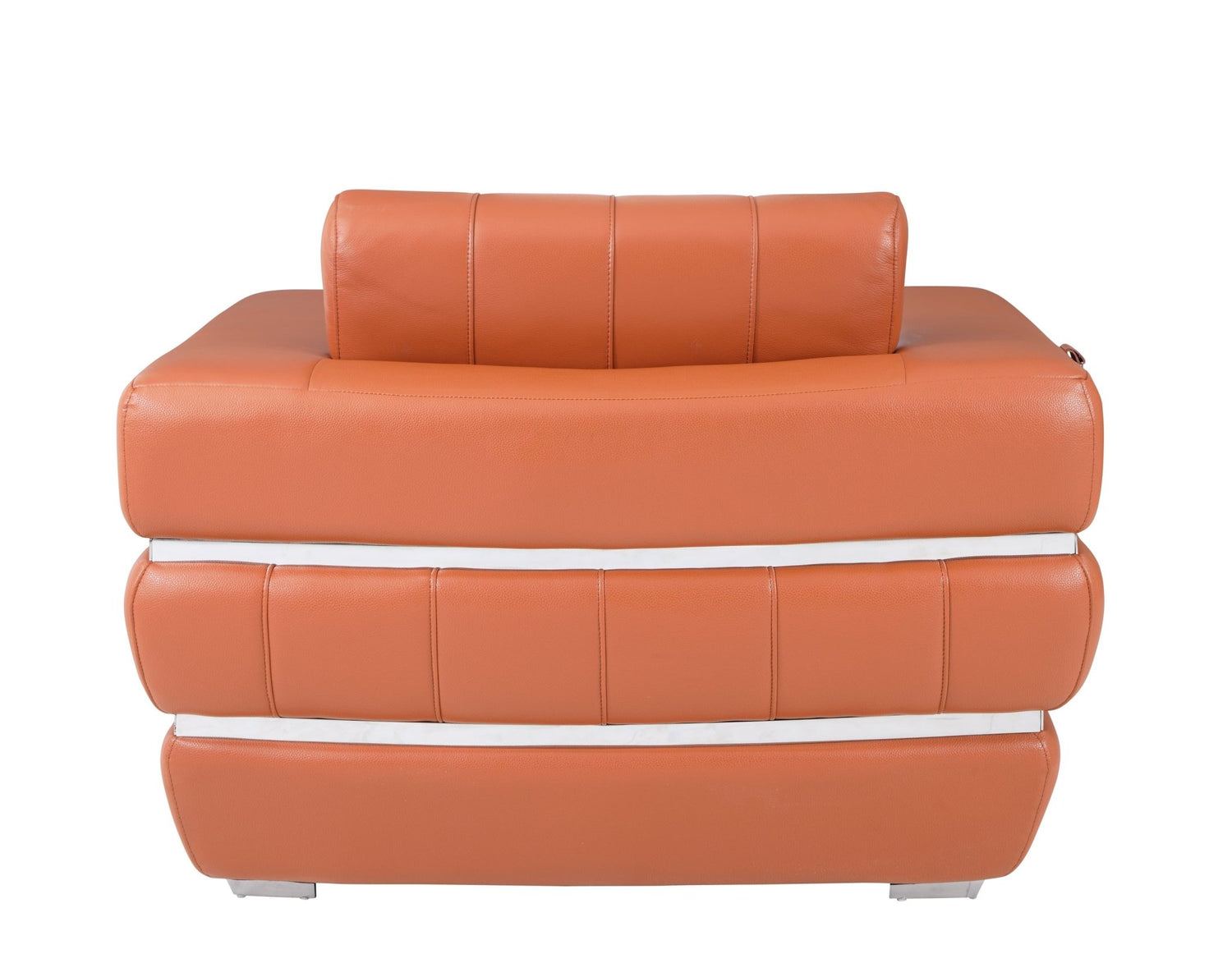 Global United Top Grain Italian Leather  Chair - Home Elegance USA