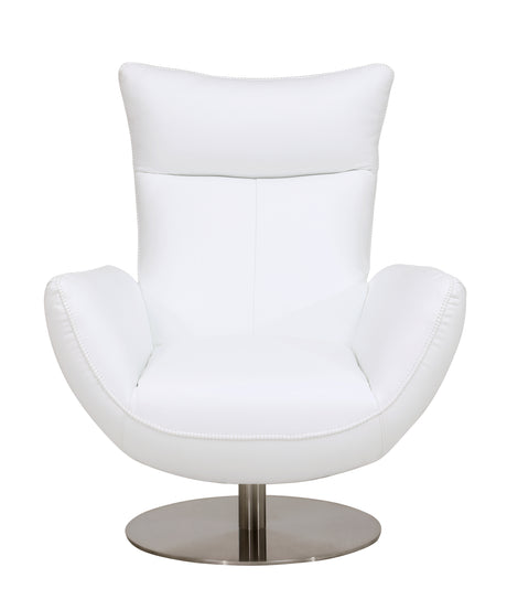 Global United Modern Genuine Italian Leather Upholstered Chair Home Elegance USA