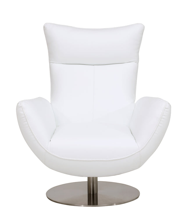 Global United Modern Genuine Italian Leather Upholstered Chair Home Elegance USA