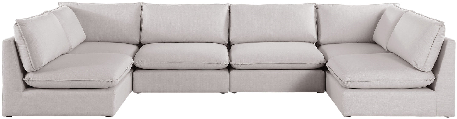 Mackenzie - Modular Sectional 6 Piece - Beige - Fabric - Home Elegance USA