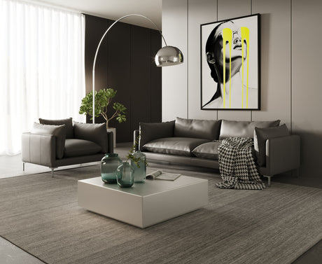 Vig Furniture Divani Casa Harvest - Modern Grey Full Leather Sofa Set