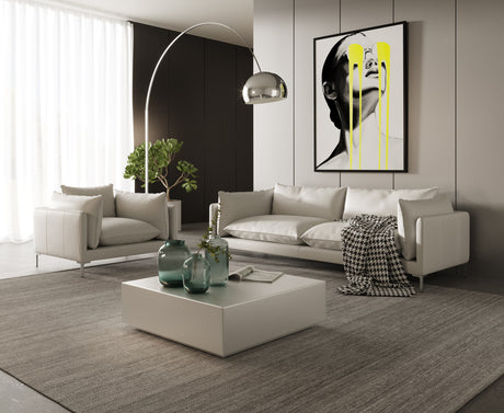 Vig Furniture Divani Casa Harvest - Modern White Full Leather Sofa Set