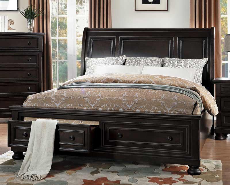 Begonia Eastern King Platform Bed With Footboard Storages 1718Kgy - 1Ek | Homelegance | Home Elegance USA