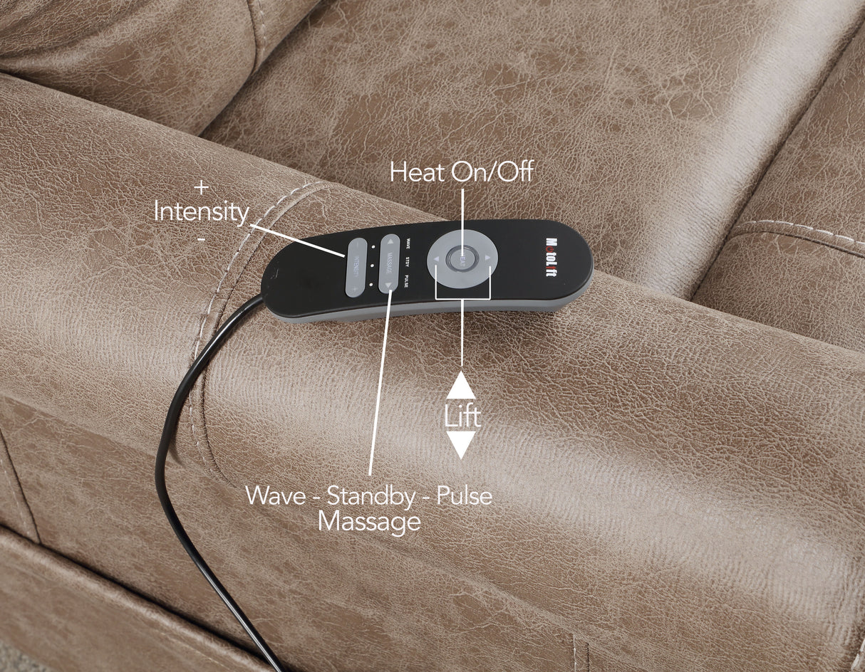 Classic Rolled Arm Power Lift-Chair Recliner - Heat, Adjustable Massage - Plush Seating, High-Grade Polyester Fabric Home Elegance USA