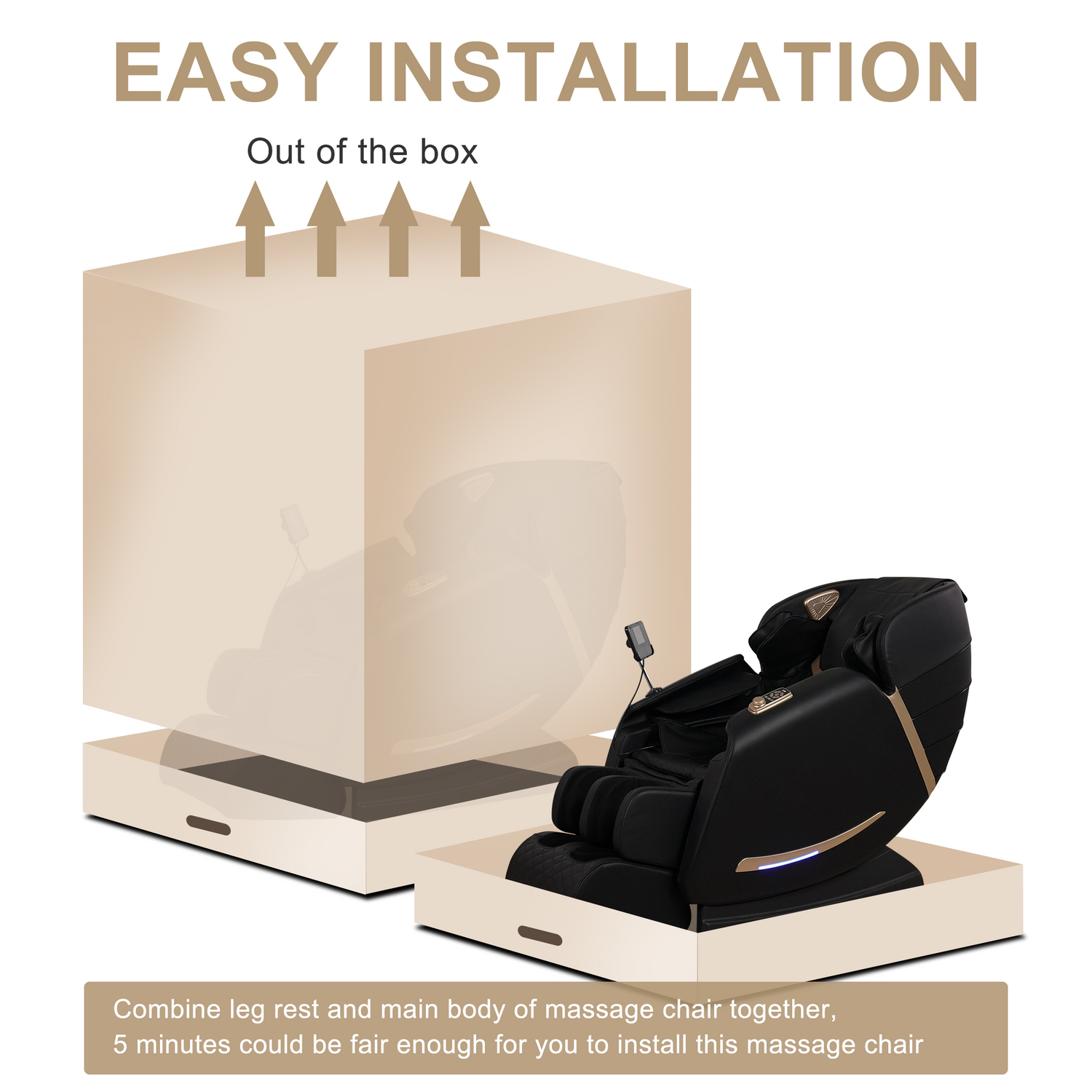 Full Body Massage Chair With Zero Gravity Recliner,with two control panel: Smart large screen & Rotary switch,spot kneading and Heating,Airbag coverage,Suitable for Home Office Home Elegance USA