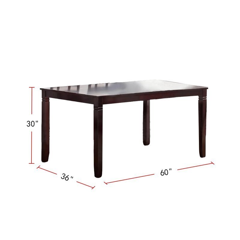 Modern Contemporary 7pc Dining Set Espresso Finish Unique Eyelet Back 6x Side Chairs Cushion Seats Dining Room Furniture - Home Elegance USA