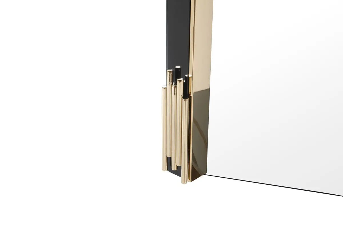 Vig Furniture - Modrest Token Modern Black & Gold Mirror - Vgvcj815-M