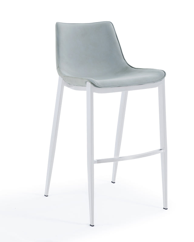 Vig Furniture Modrest Jane - Modern Light Grey Counter Stool Set of 2