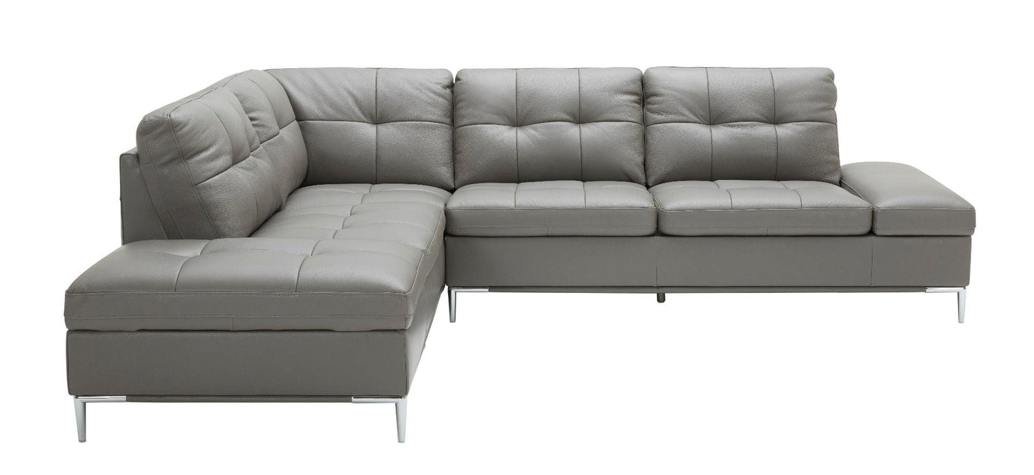 J&M Furniture - Leonardo Grey In Left Hand Facing Modern Sectional Sofa - 18996-Lhfc