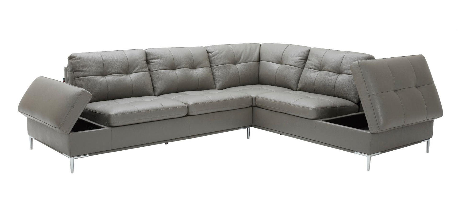 J&M Furniture - Leonardo Grey In Right Hand Facing Modern Sectional Sofa - 18996-Rhfc