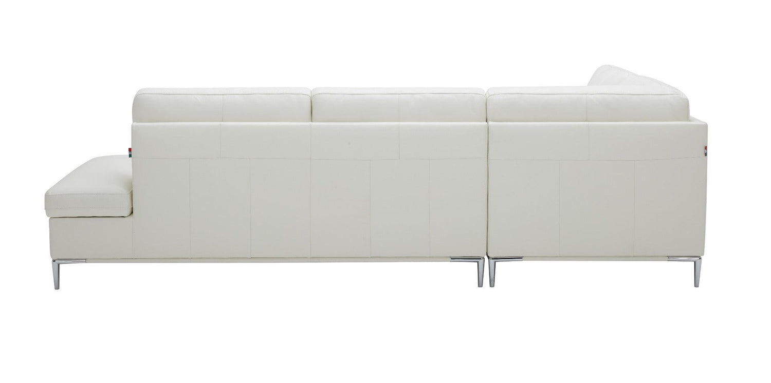 J&M Furniture - Leonardo White In Left Hand Facing Modern Sectional Sofa - 18993-Lhfc