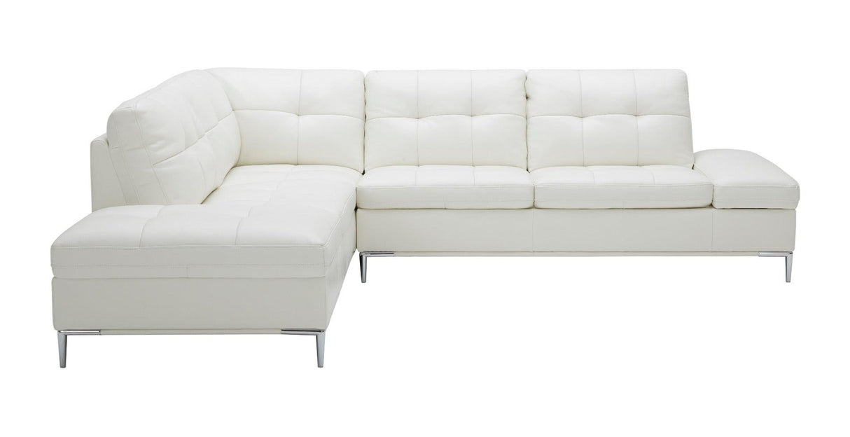 J&M Furniture - Leonardo White In Right Hand Facing Modern Sectional Sofa - 18993-Rhfc