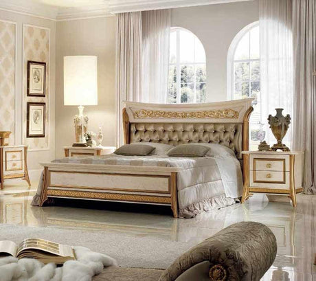 Esf Furniture - Arredoclassic Italy Melodia Queen Bed In Upholstered - Melodiaqbu