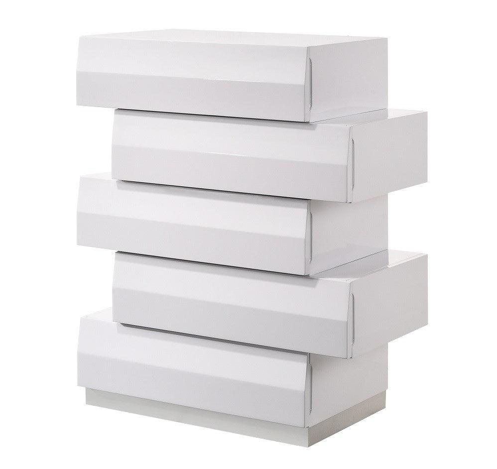 J&M Furniture - Milan White Lacquer Chest - 17687-C