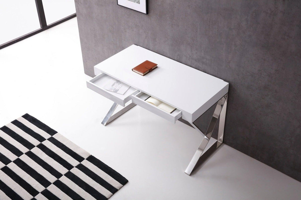 J&M Furniture - Noho Desk In White - 17112-Wh