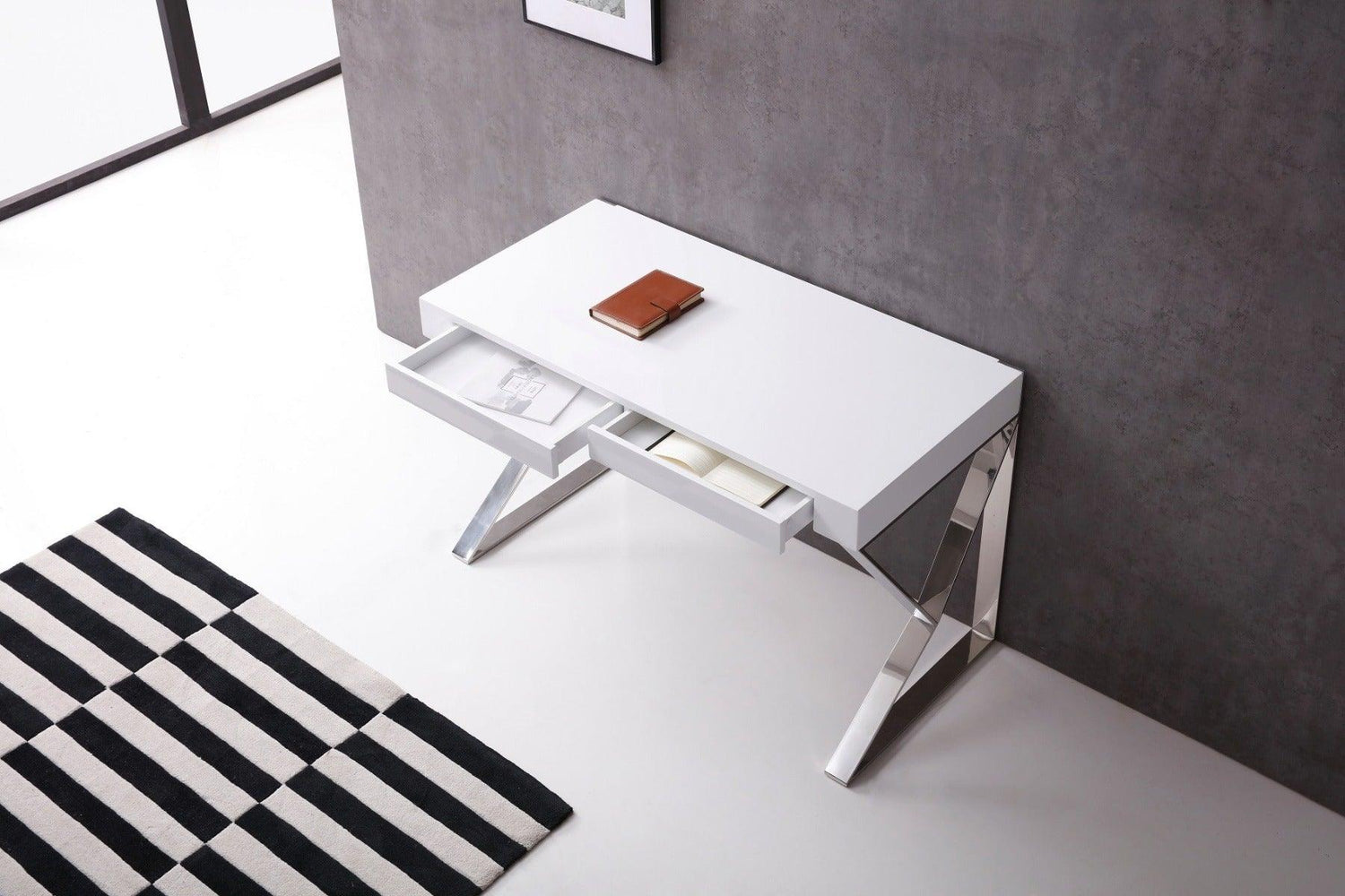 J&M Furniture - Noho Desk In White - 17112-Wh