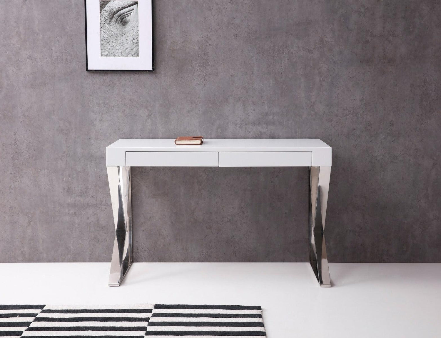 J&M Furniture - Noho Desk In White - 17112-Wh