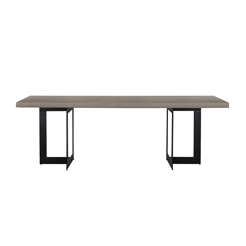 Vig Furniture Modrest Sharon Modern Concrete & Black Metal Dining Table