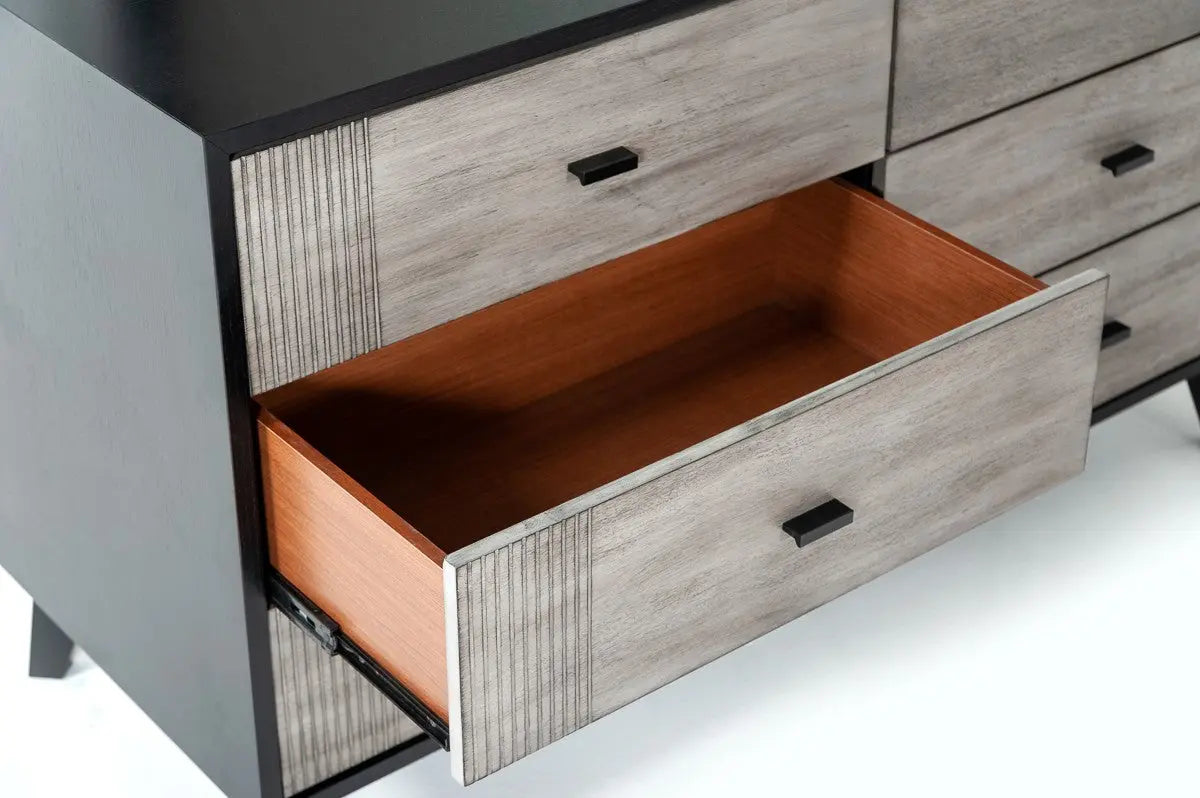 Vig Furniture - Nova Domus Panther Contemporary Grey & Black Dresser - Vgmabr-77-Drs